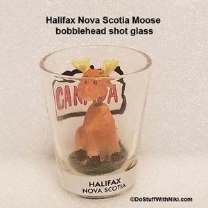 Halifax NS Moose bobblehead shot glass